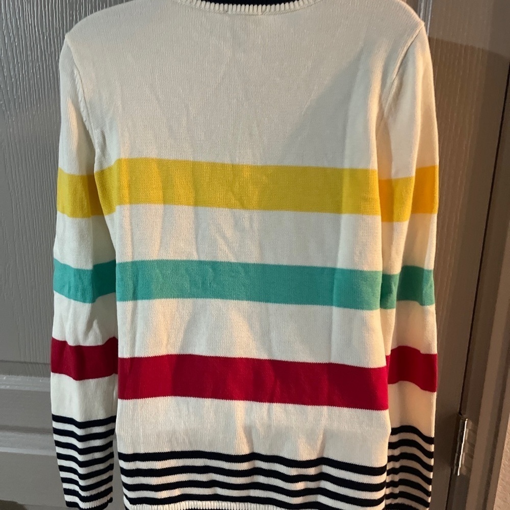 Talbots Pima Cotton Striped Sweater Women’s Small - Picture 6 of 7